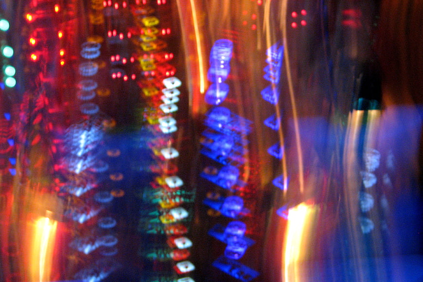 Abstract blurred neon lights pattern background