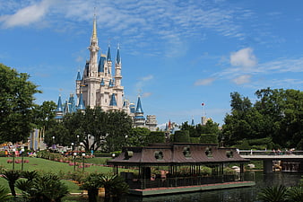 Cinderella Castle at Magic Kingdom with Riverboat