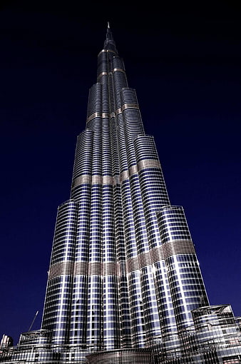 Burj Khalifa Night Skyline Dubai UAE Architecture