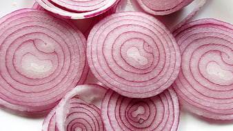 Sliced Red Onions Close Up