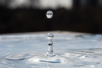 High-speed water droplet splash with crown formation
