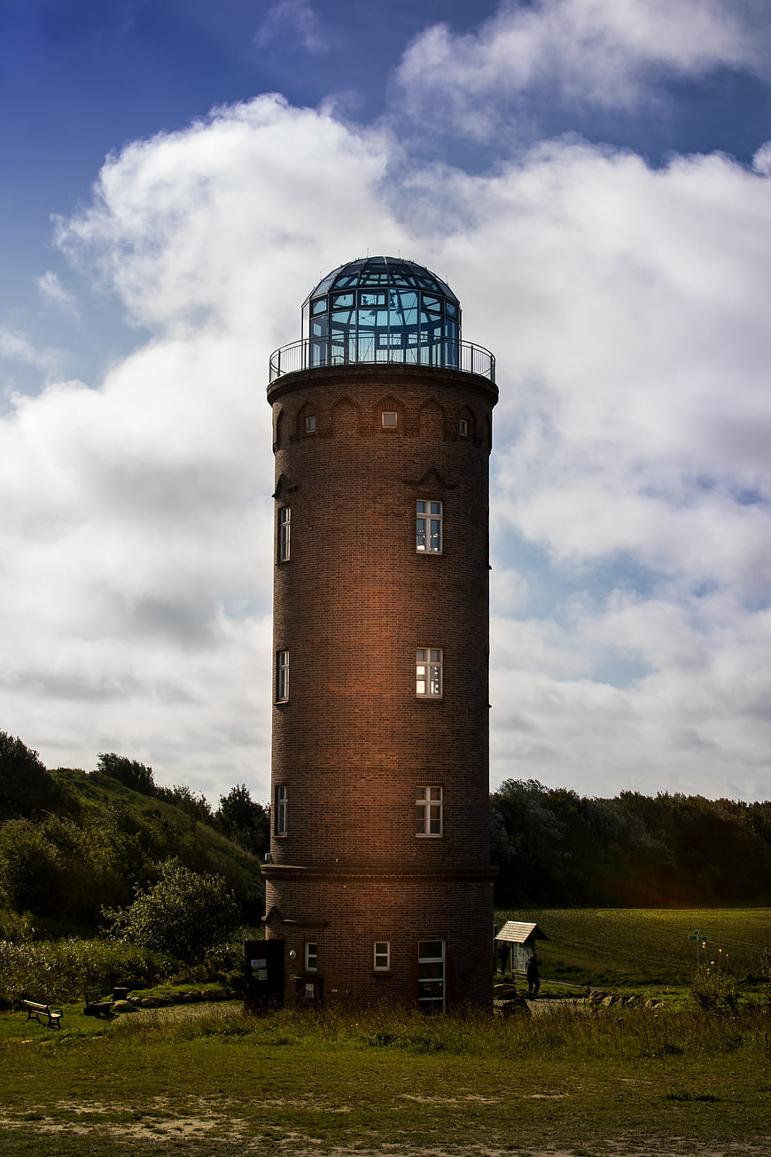 Historic Brick Lighthouse Tower on Rügen Island Coast