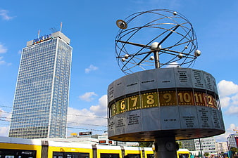 World Time Clock Monument in Berlin Alexanderplatz