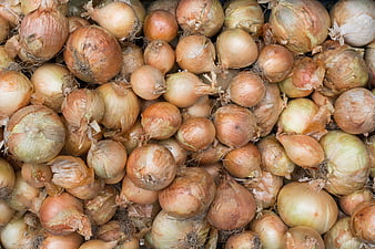 Full frame top view of fresh yellow onions