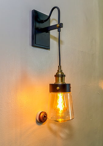 Vintage industrial wall sconce with Edison bulb