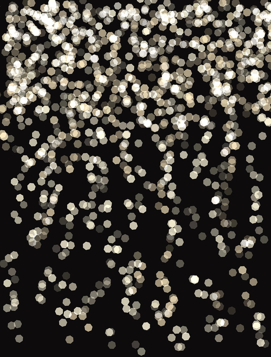 Gold Glitter Falling on Black Background