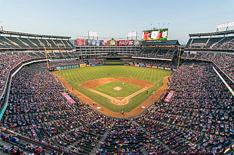 Wide Angle View of Globe Life Park Baseball Stadium
