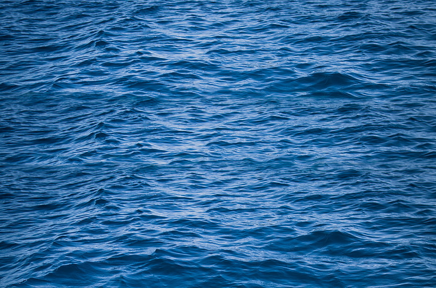 Deep Blue Ocean Waves Texture Background
