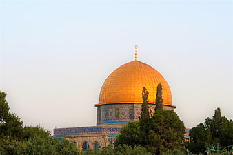 Golden Dome of the Rock Mosque in Jerusalem