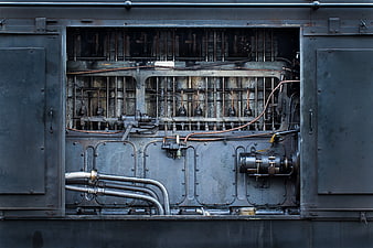 Vintage Industrial Engine Mechanism Detail