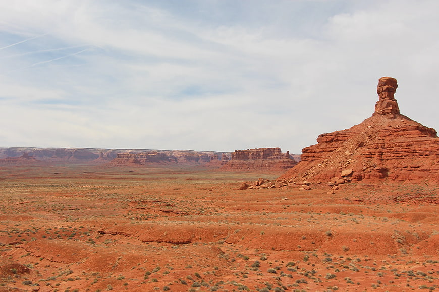 Red Rock Desert Landscape with Hoodoo Formation