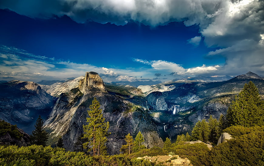 Dramatic Half Dome Yosemite National Park Landscape