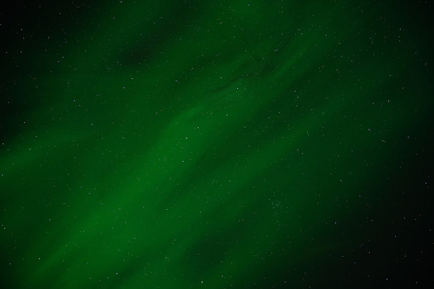 Green Aurora Borealis Northern Lights Night Sky Background