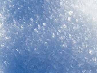 Macro Close-Up of Blue Ice Crystals and Frost Texture