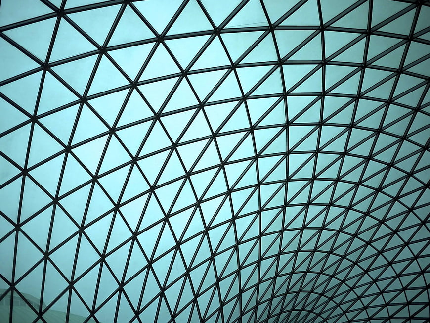 Geometric Glass Dome Ceiling Architecture Pattern