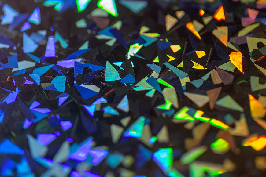Abstract Iridescent Geometric Shards Background