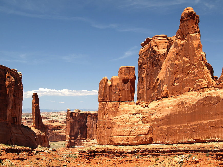 Red Rock Formations in Arches National Park Utah Landscape