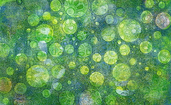 Abstract Green and Blue Circular Pattern Background