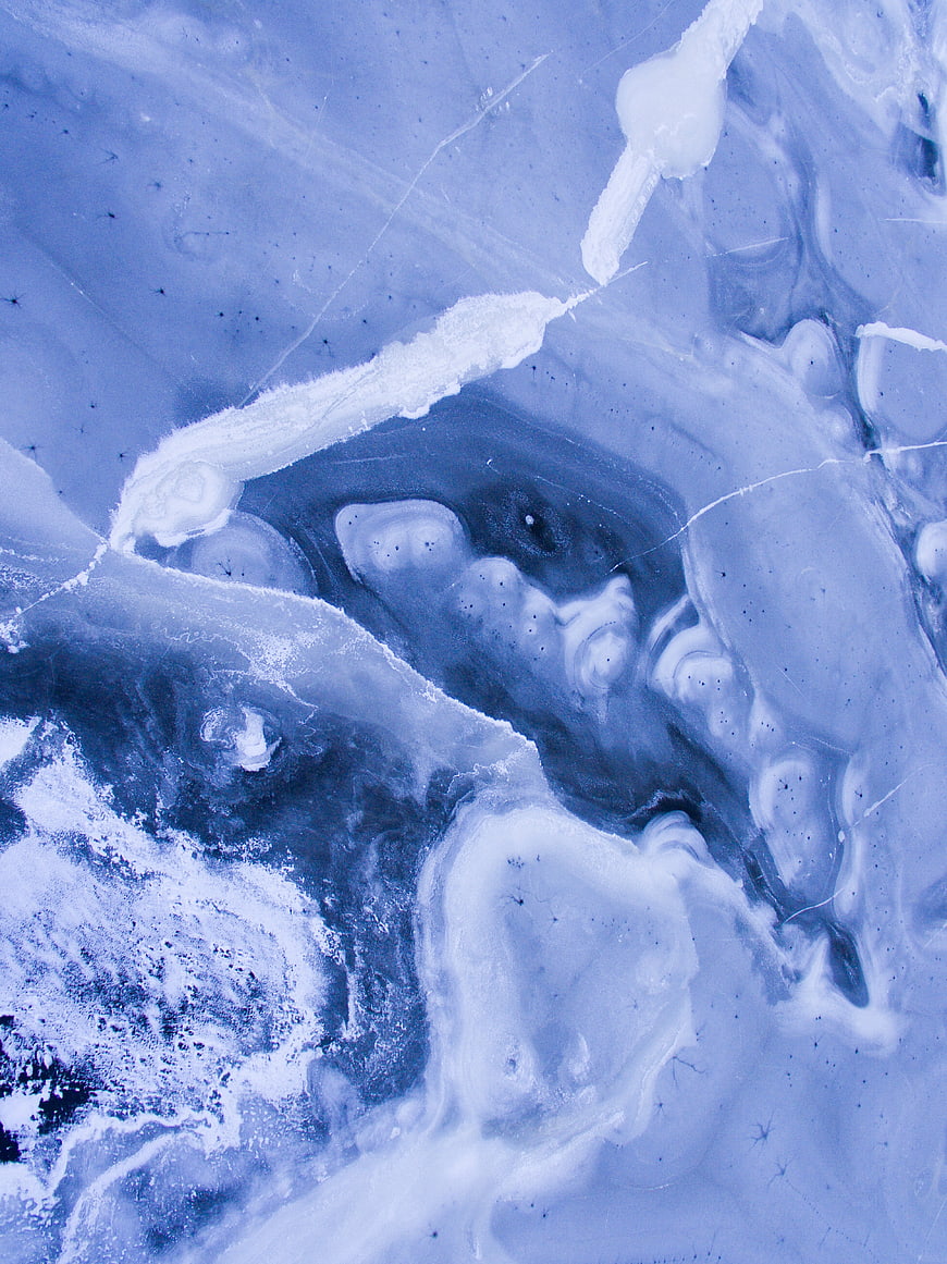 Abstract Blue and White Fluid Art Texture Background