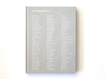 The Unsplash Book Cover with Contributor Names