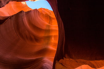 Antelope Canyon Slot Canyon with Smooth Sandstone Walls
