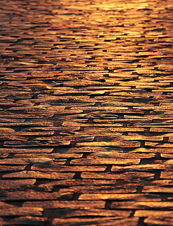 Golden Hour Stone Paving Texture Close Up