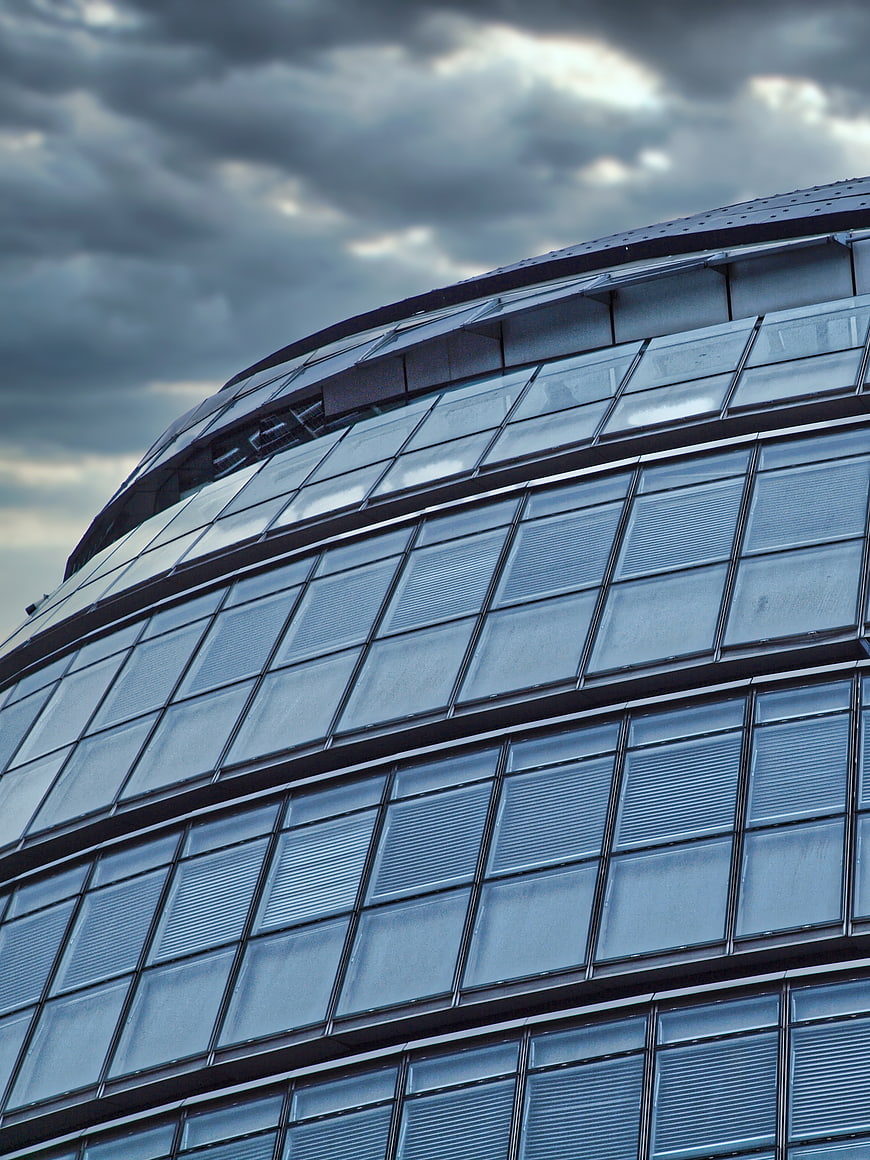 Modern Curved Glass Office Building Architecture