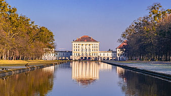 Nymphenburg Palace in Munich with Reflection in the Grand Canal