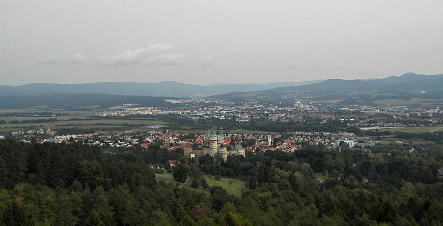 Bojnice Castle panoramic view in Slovakia