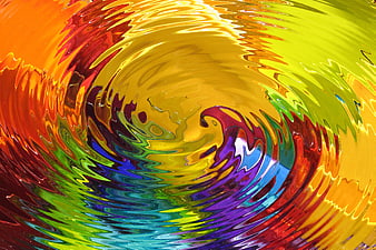 Abstract multicolor swirl pattern with vibrant liquid texture