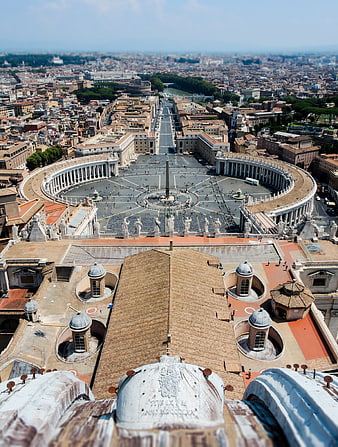 Aerial View of St. Peter's Square and Vatican City, Rome