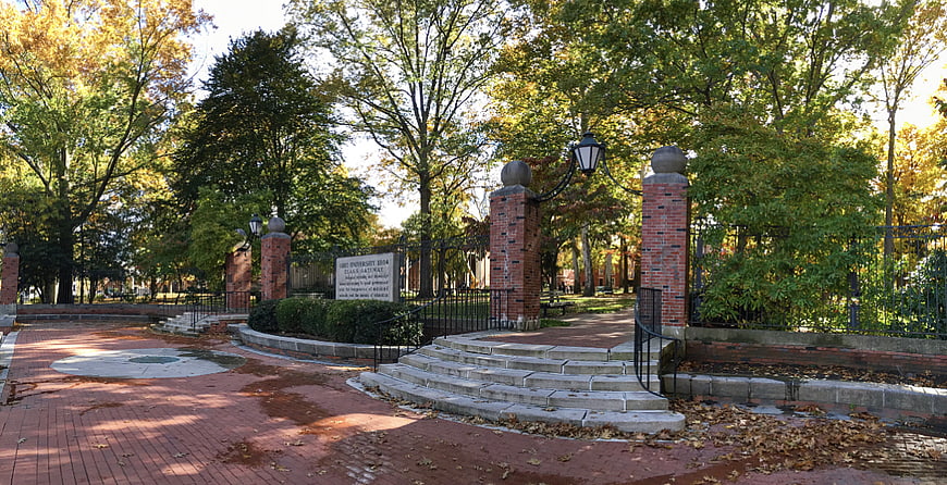 Ohio University Campus Entrance in Autumn