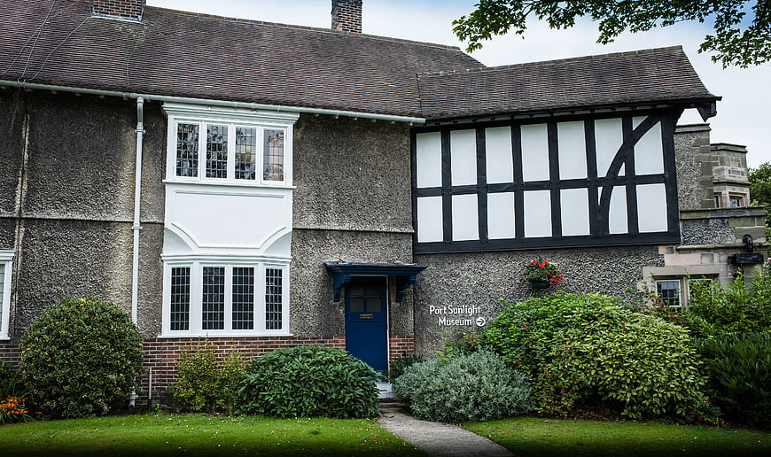Exterior of Port Sunlight Museum with Tudor Architecture