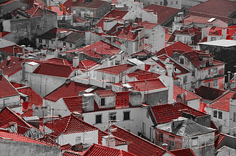 Red Rooftops of Lisbon, Portugal