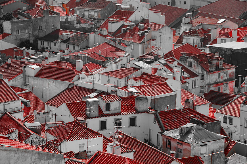 Red Rooftops of Lisbon, Portugal