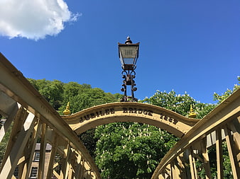 Jubilee Bridge 1887 Archway with Vintage Lamp Post