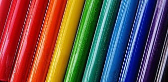 Colorful Rainbow Plastic Tubes Diagonal Pattern
