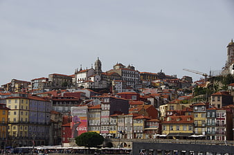 Colorful historic buildings on a hillside in Porto, Portugal
