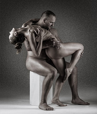 Black and White Fine Art Nude Photography of Intimate Couple