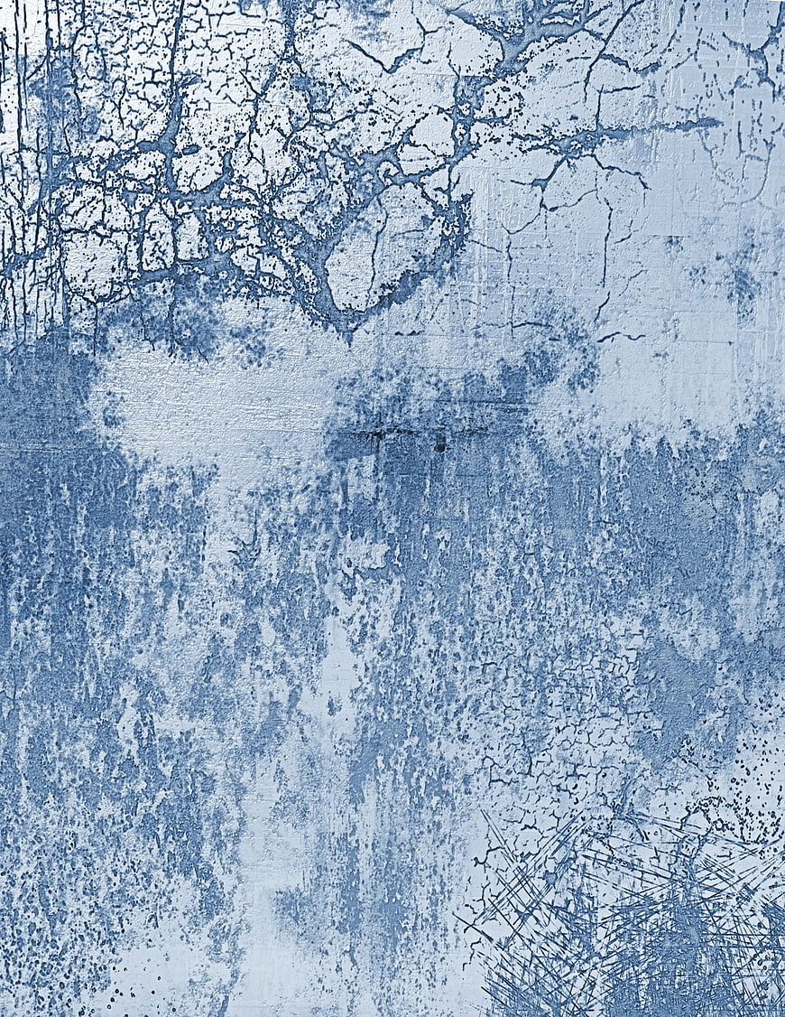 Blue and White Cracked Concrete Texture Background