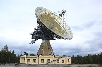 Large Soviet Radio Telescope Antenna At Irbene Observatory In Latvia