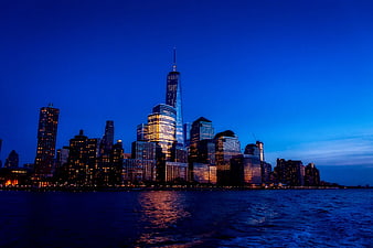 New York City Skyline at Blue Hour from Water