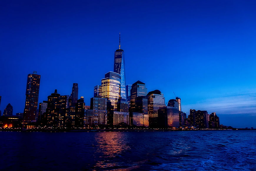 New York City Skyline at Blue Hour from Water
