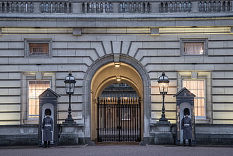 Buckingham Palace Guards at Night in London