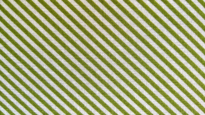Green and White Diagonal Striped Fabric Texture Background