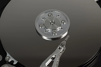 Close-up of Hard Drive Platter and Read-Write Head