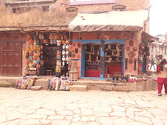 Traditional souvenir shop in Bhaktapur, Nepal