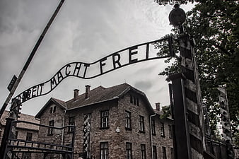 Arbeit Macht Frei Gate at Auschwitz I Memorial in Poland