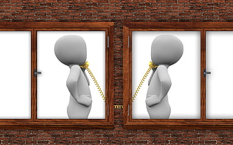 3D Concept of Self-Talk and Inner Dialogue with Phone