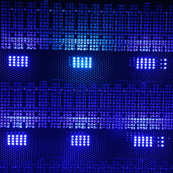 Blue LED Server Rack Technology Background